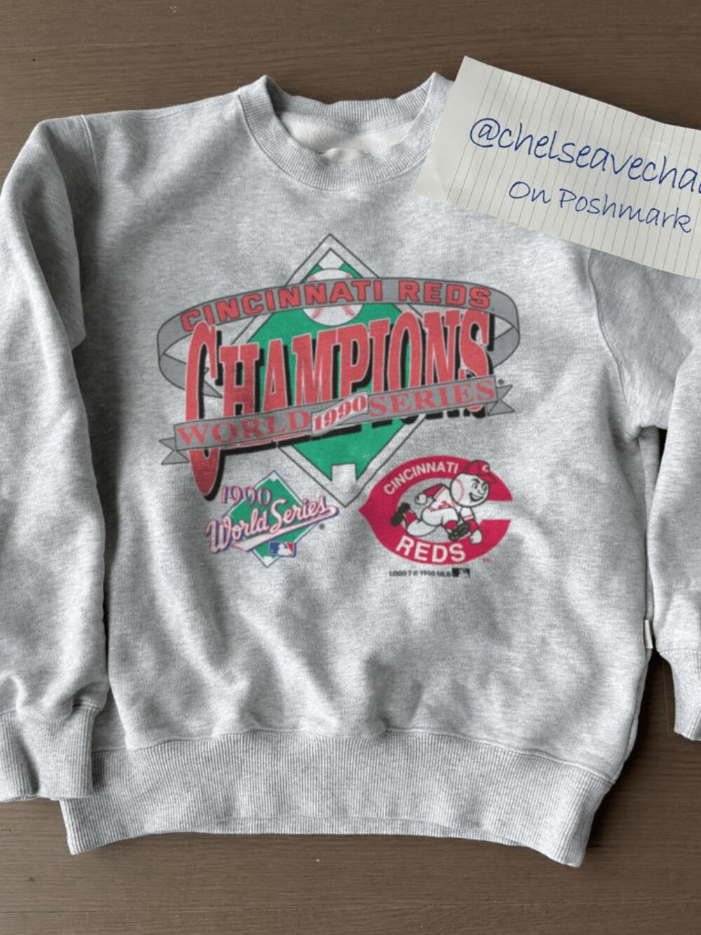 Vintage Cincinnati Reds Baseball Sweatshirt, MLB 1990 World Series Shirt Tee